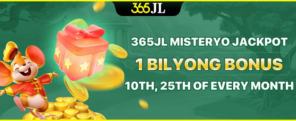 365JL Misteryo Jackpot 1 Bilyong Bonus promotion banner